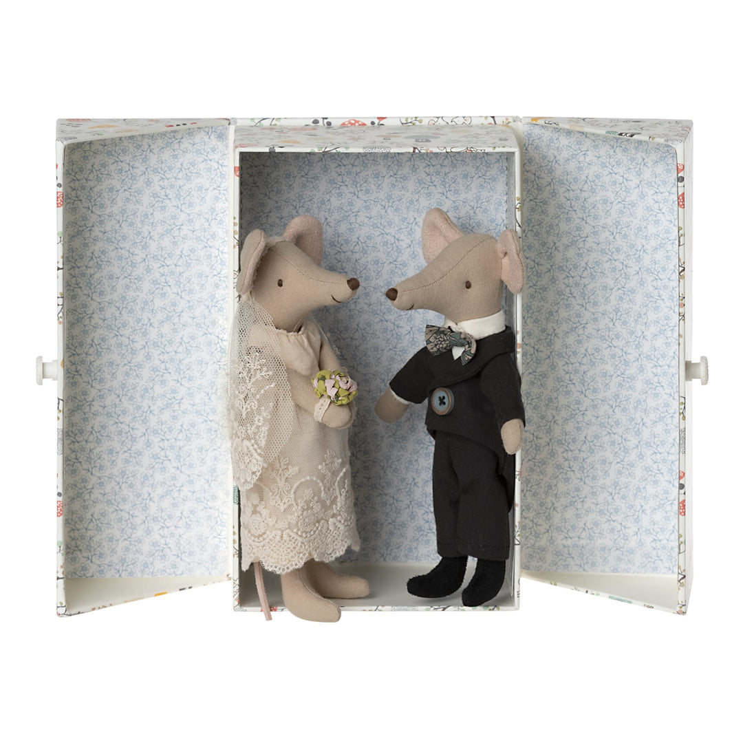 Maileg | Coppia di topini da matrimonio in scatola, Mom and Dad mice