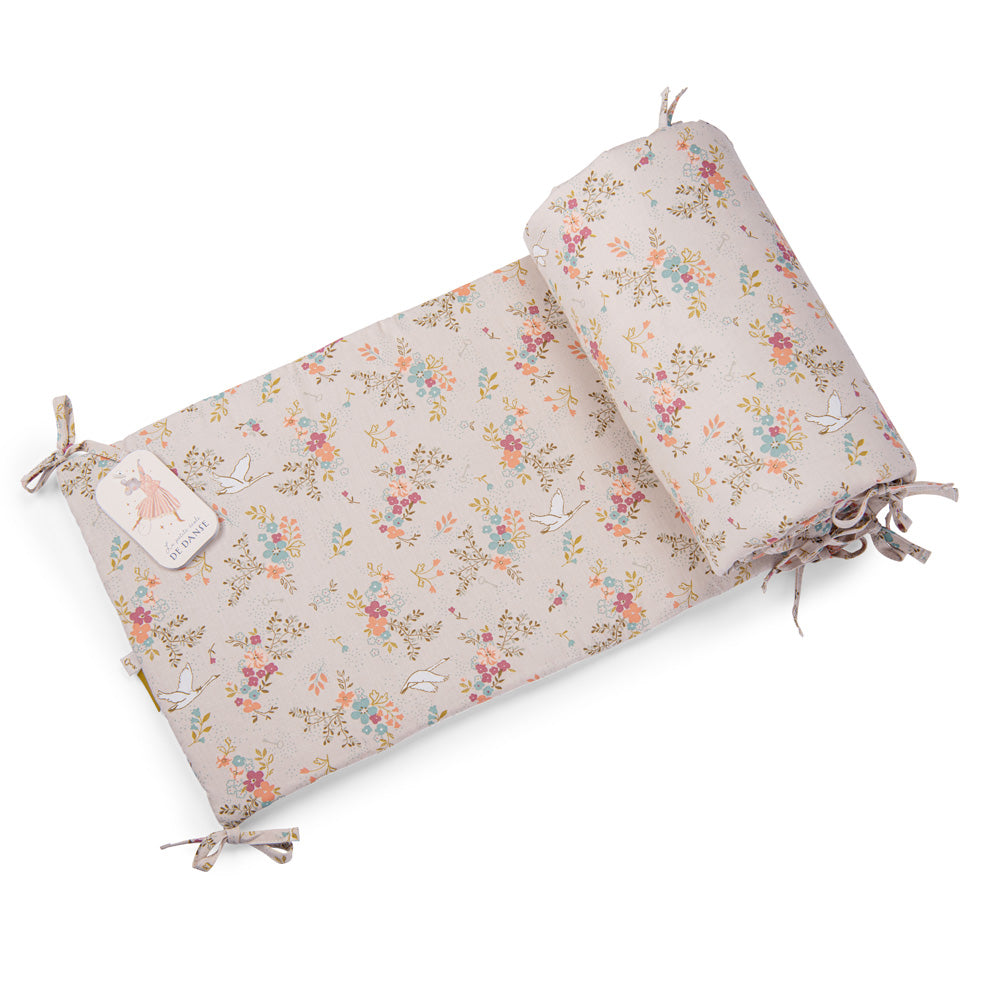 Cotton cot bumper Flowers