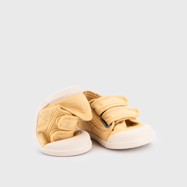 Sneaker bambini in tela concetto barefoot, Giallo dijon | Igor