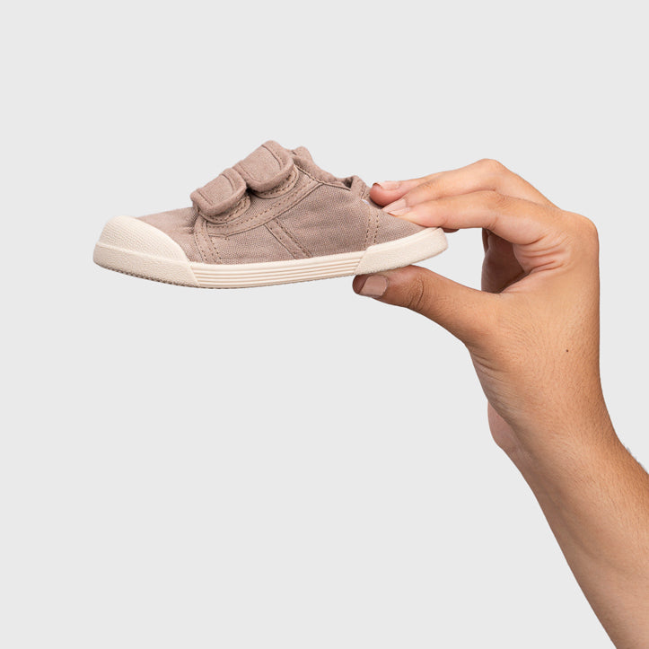 Sneaker bambini in tela concetto barefoot, Cacao| Igor