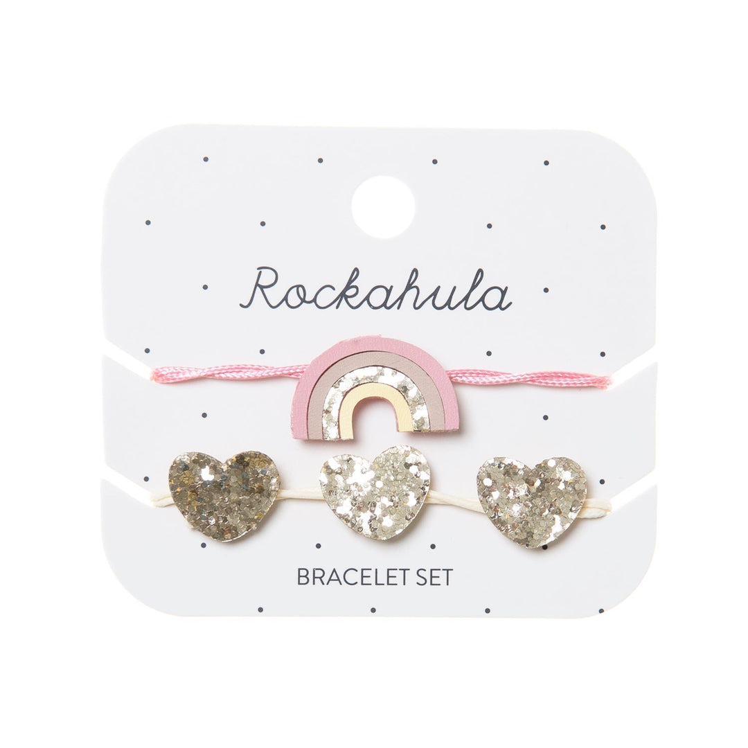 Set braccialetti per bambini Arcobaleno e Cuori| Rockahula