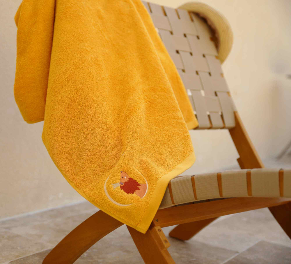 Asciugamano personalizzabile 70 x 140 Giallo, Oiseau Bateau