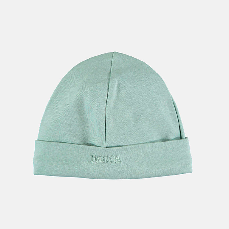 Petit Oh! Pima Cotone | Cappellino neonato Aqua Verde salvia