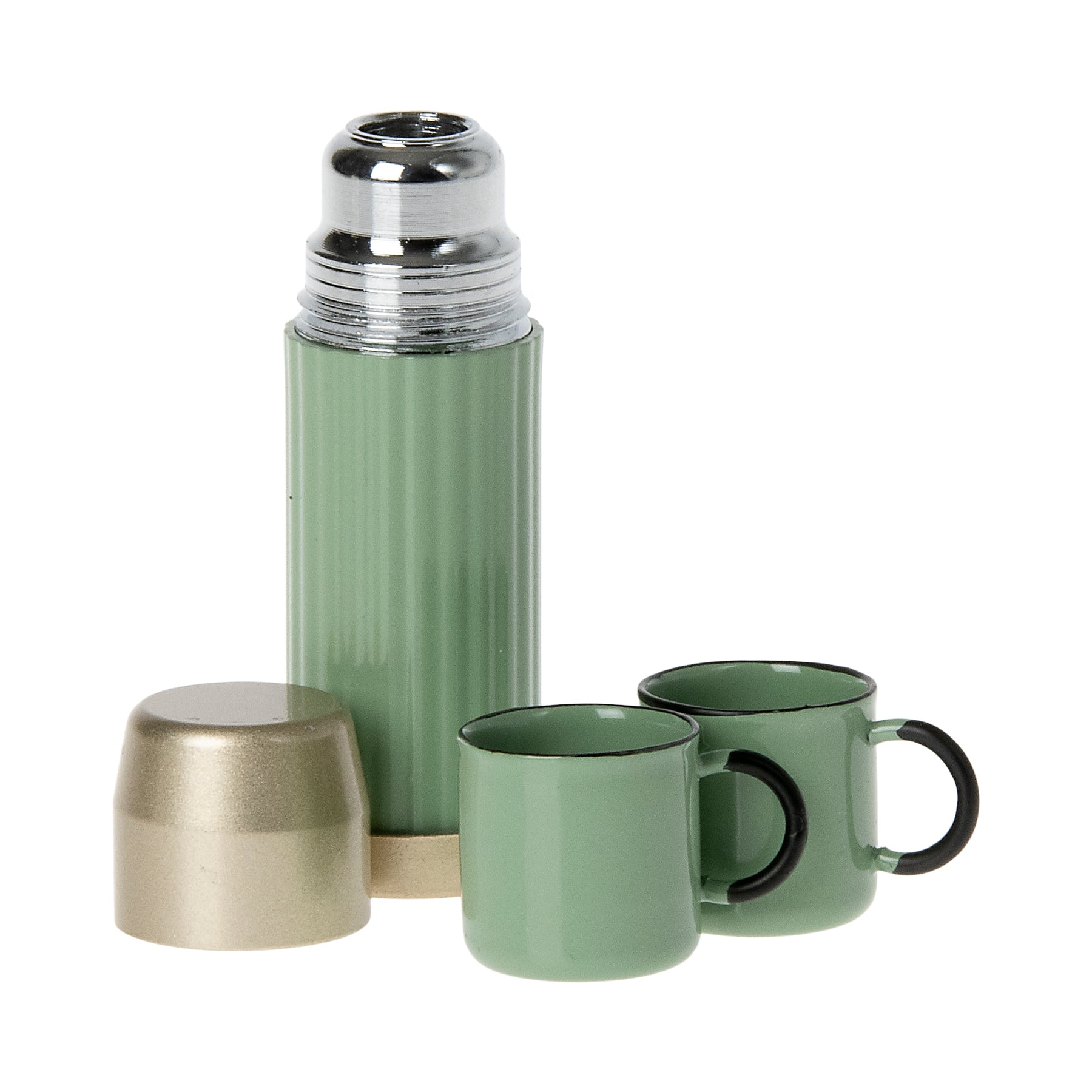 Maileg  Mini Thermos e tazze menta, Thermos and cups Mint – PIPI & PUPU  and friends