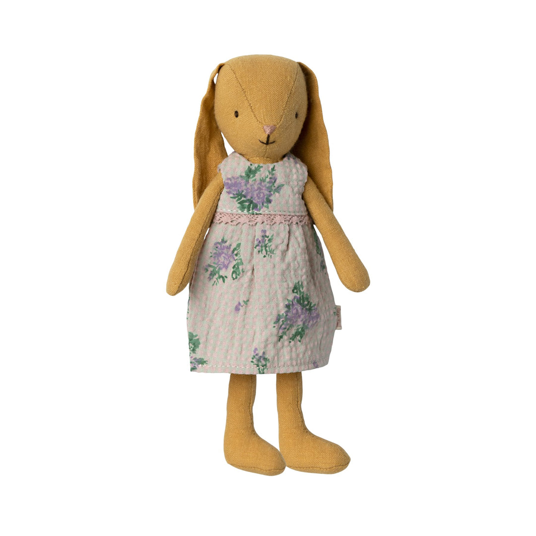 Maileg | Coniglietta giallo polvere con abito, Size 1, Bunny dress