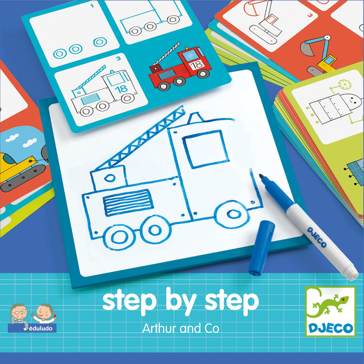 Impara a Disegnare Bambino Step by Step Arthur & Co. Eduludo | Djeco DJ08321