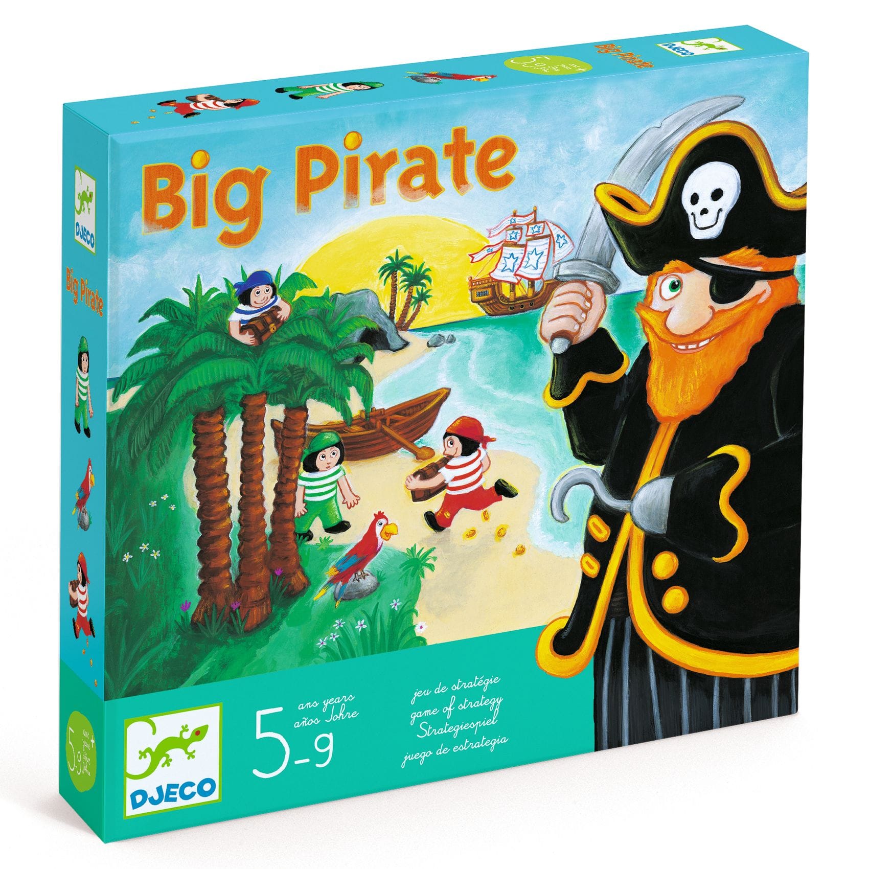 Djeco Gioco da tavolo per bambini Big Pirate PIPI PUPU and friends