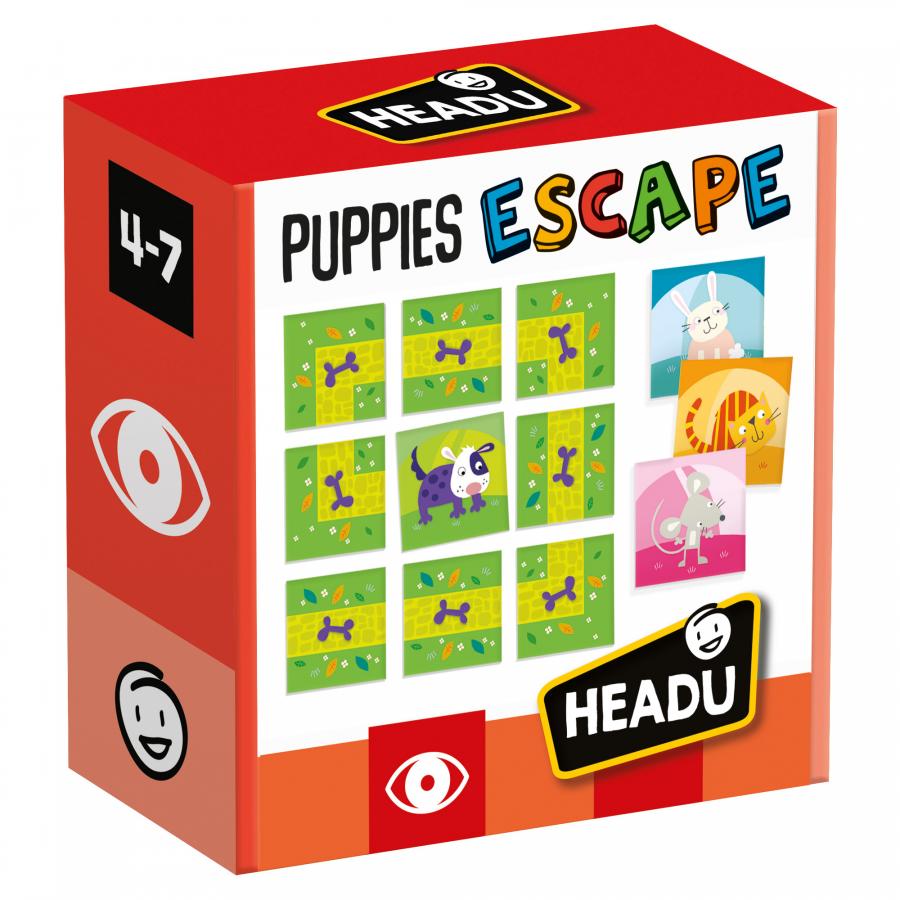 Headu | Puppies Escape, 4-7 anni, Concetti topologici per bambini