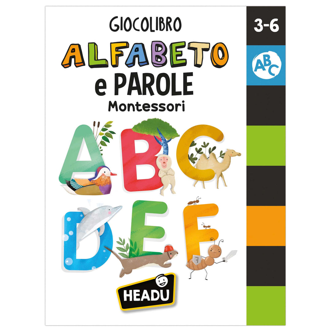 Headu | Giocolibro Alfabeto e Parole Montessori, 3-6 anni