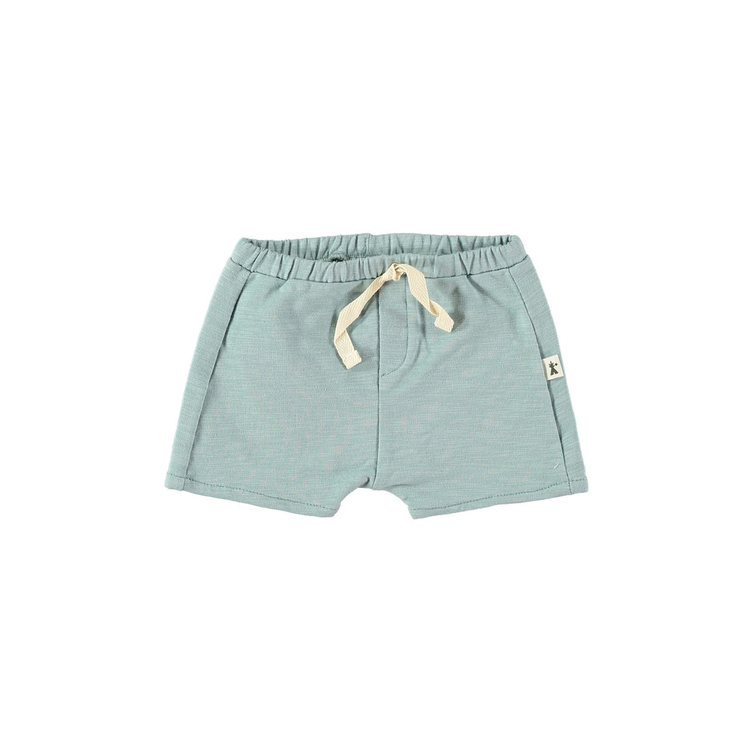 Petit Indi | Pantaloncini in cotone bio verde acqua