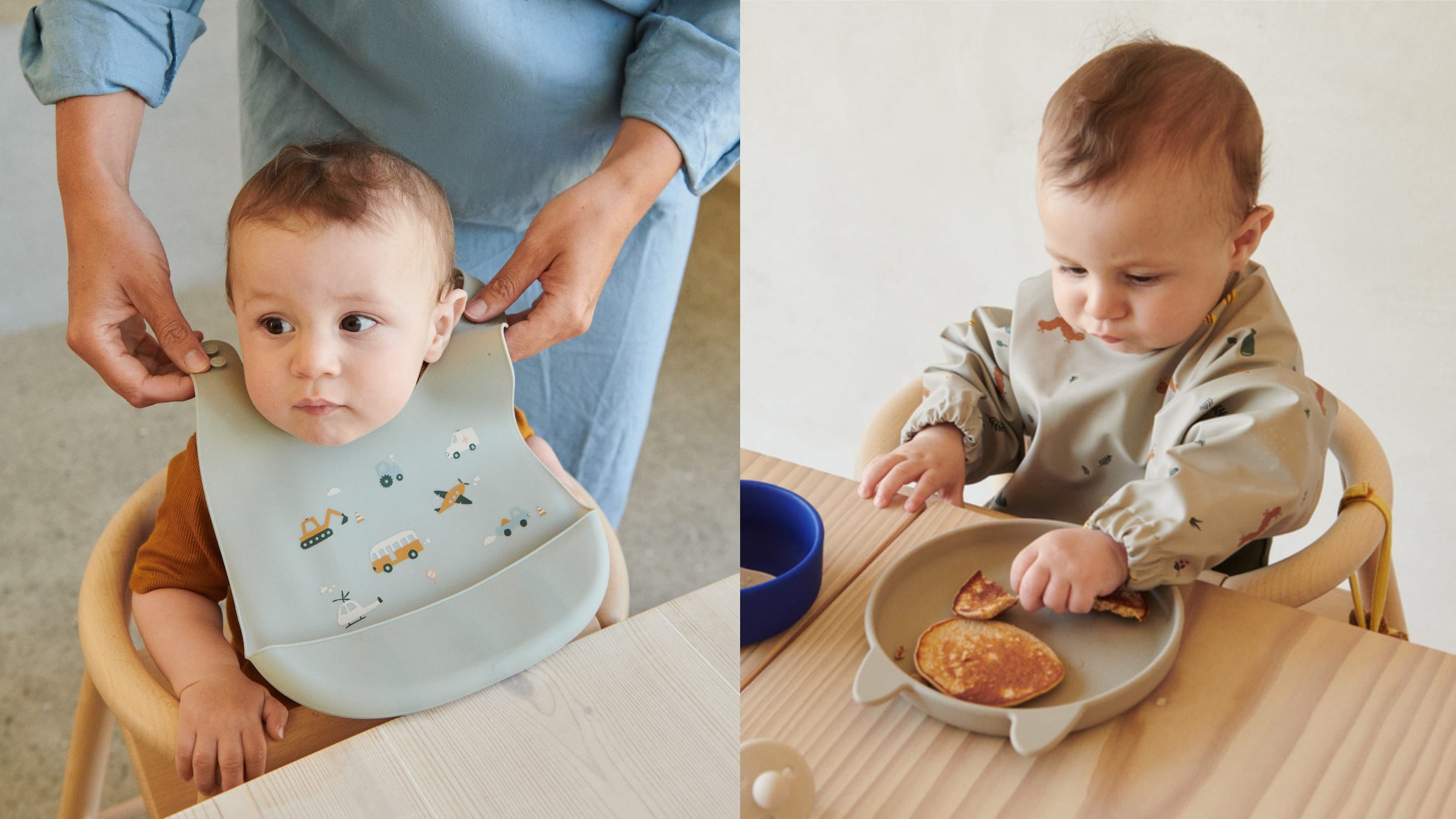 Bavaglini per bambini e bebè, Per mangiare e in stoffa