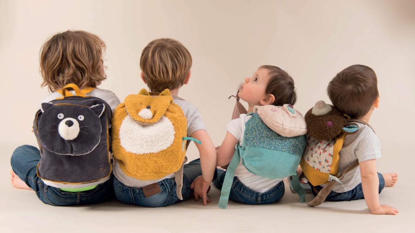 Zainetti morbidi peluche per bambini di Moulin Roty