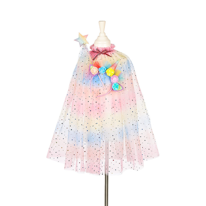 Unicorn cape, tiara and wand set