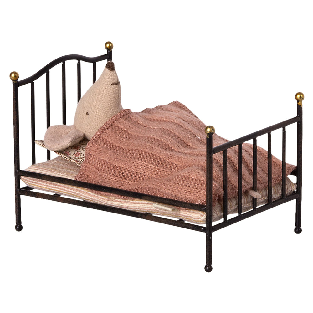 Letto vintage antracite, Topo | Maileg