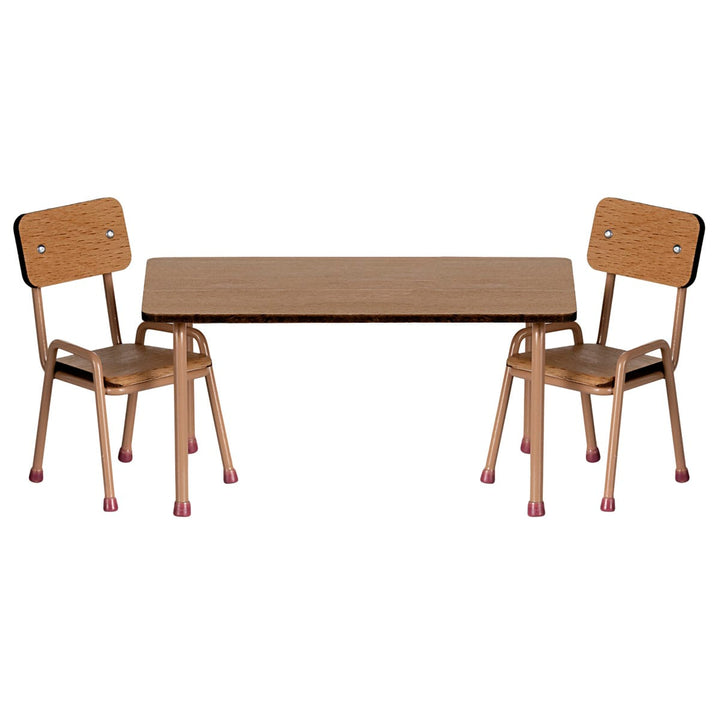 Dark Powder Table and Chair Set, Topo