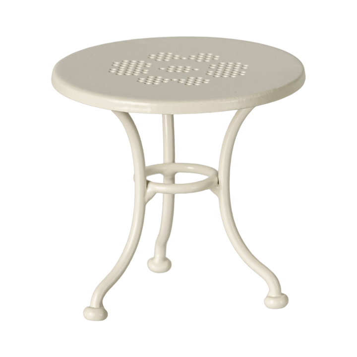 Set tavolo caffè, panca e sedia, Bianco, Topo