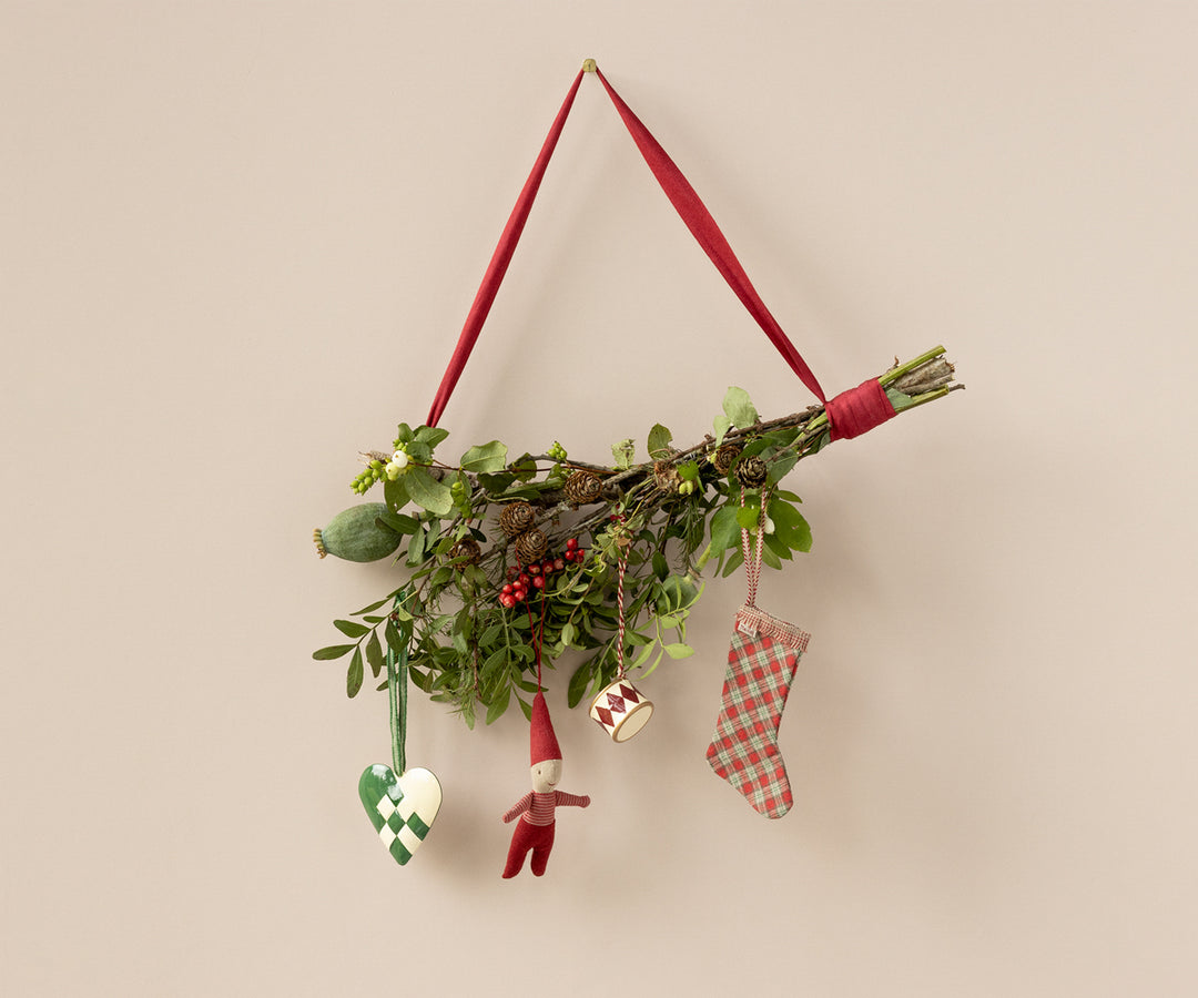 Fabric Christmas Ornament, Elf - Pixy Male