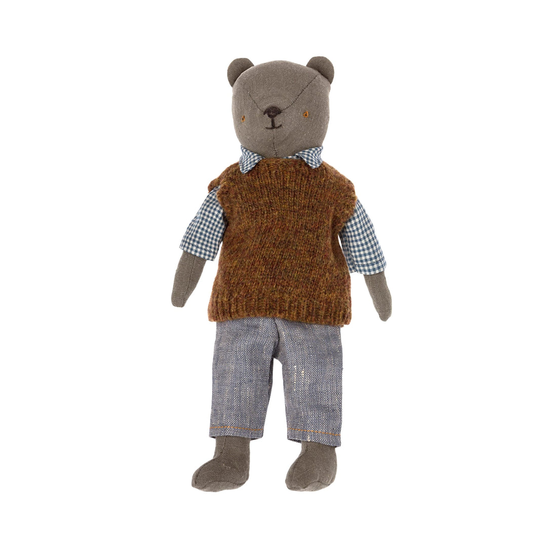 Vestiti per orsacchiotto Papà Teddy, Camicia, gilet e pantaloni Maileg