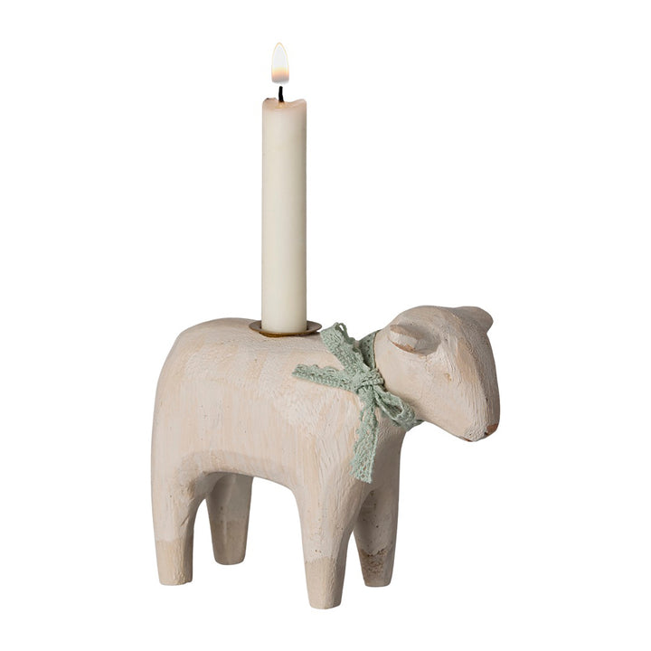 Candle Holder, Lamb - Blue