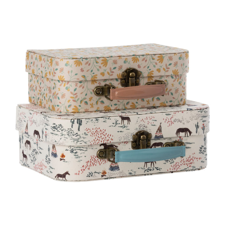 Maileg | Valigette con tessuto, Set 2 pezzi - Suitcases with fabric
