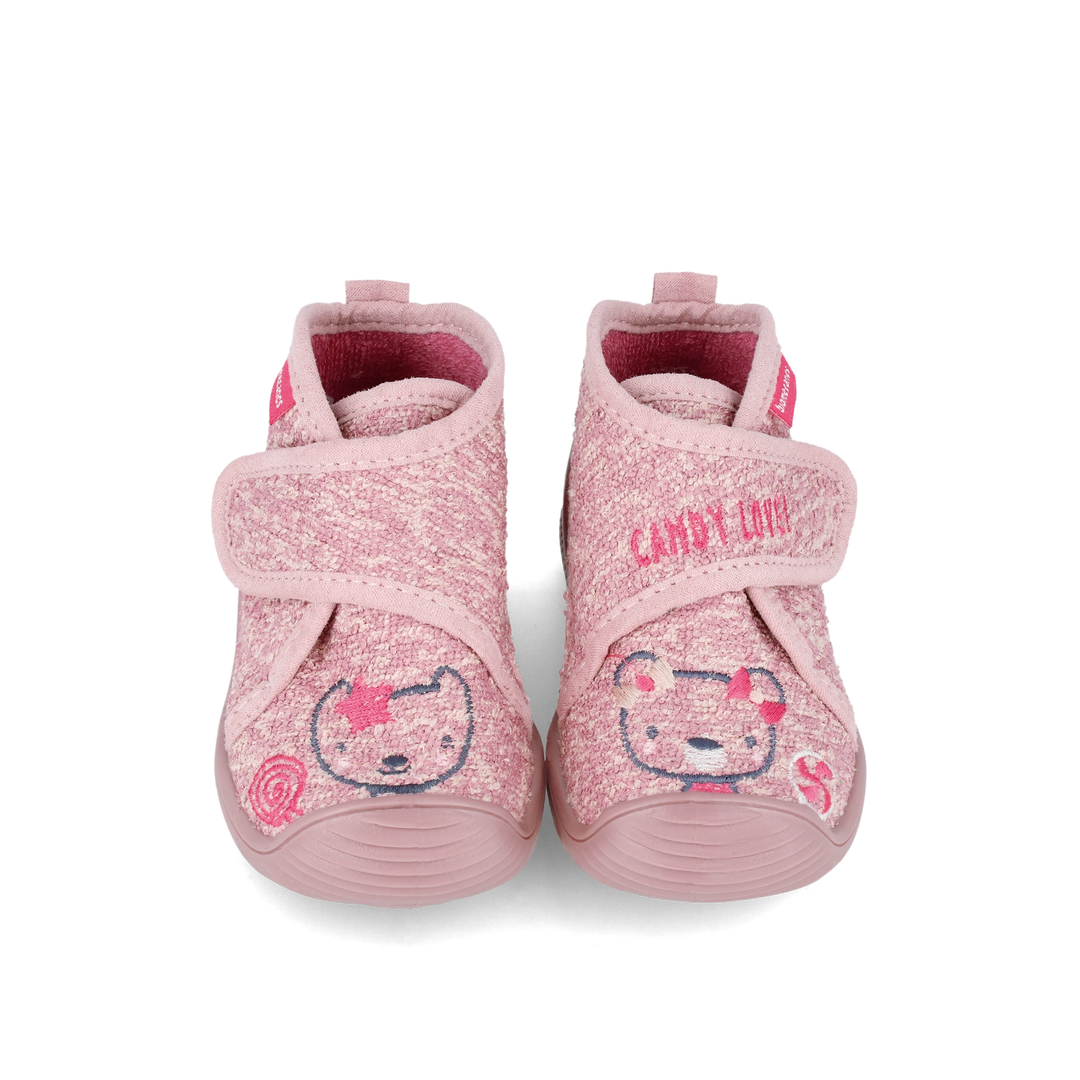 Scarpa da interno biogateo orsetto rosa
