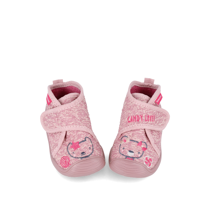 Scarpa da interno biogateo orsetto rosa