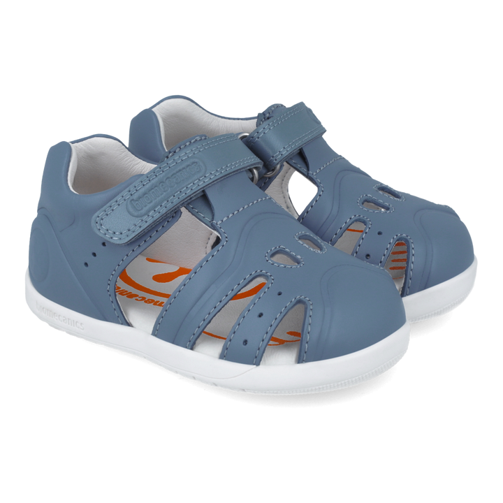 Sandali wider (piedi larghi) in pelle, Blu