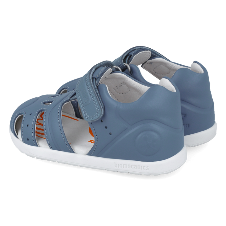 Sandali wider (piedi larghi) in pelle, Blu