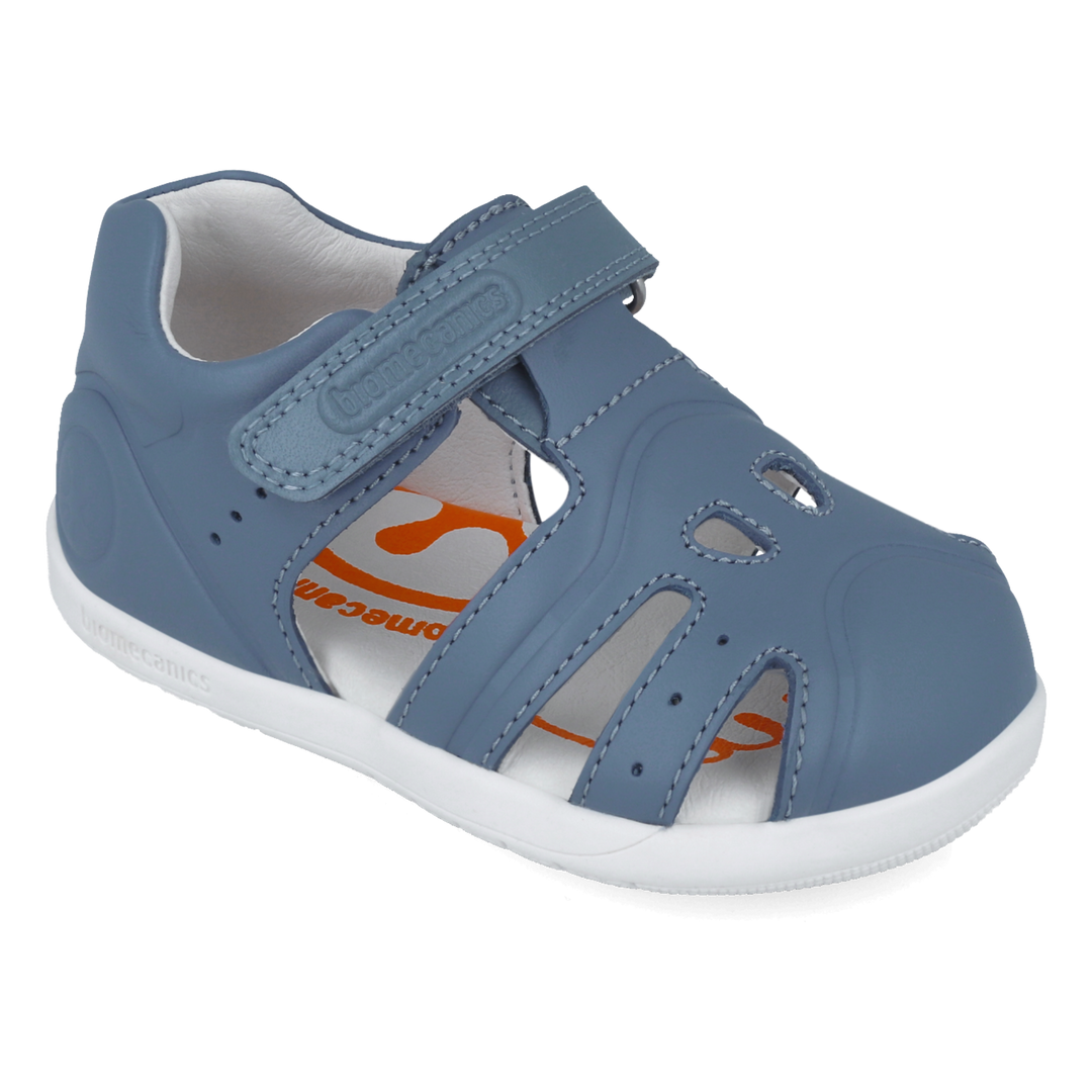 Sandali wider (piedi larghi) in pelle, Blu