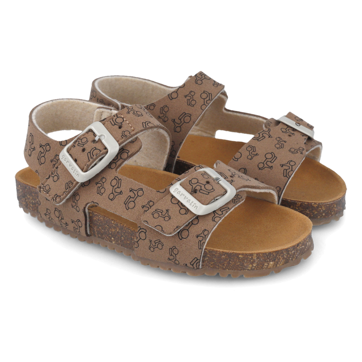 Sandali flessibili, Marrone con motorini