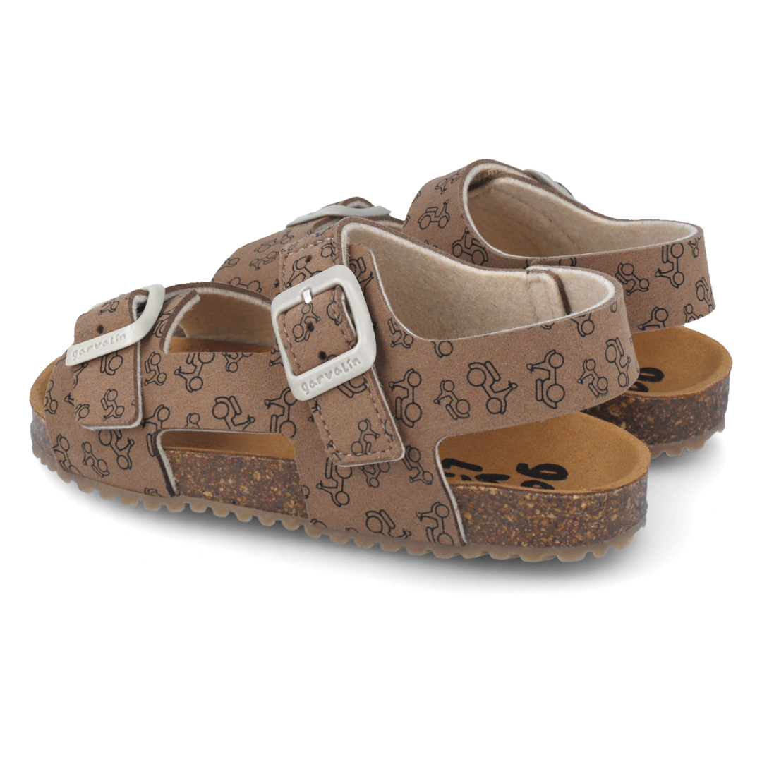 Sandali flessibili, Marrone con motorini