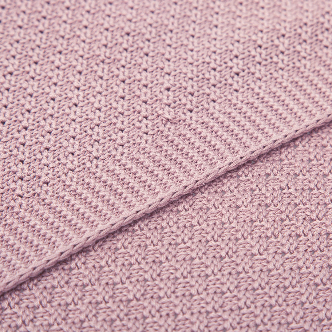 Knitted bamboo blanket, Lila