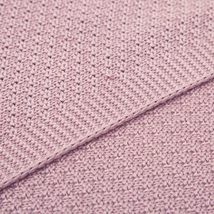 Knitted bamboo blanket, Lila