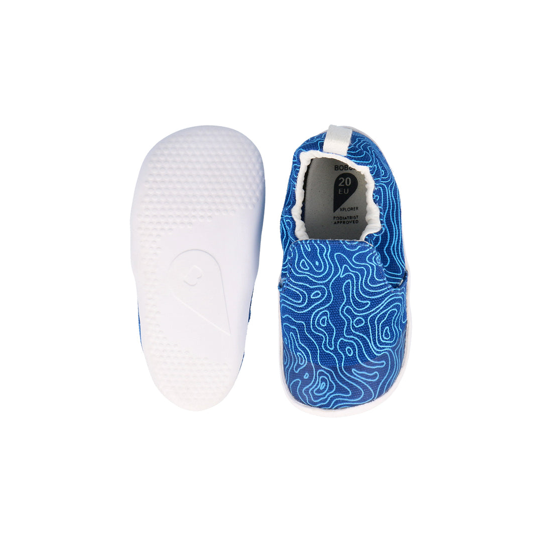 Scarpa Xplorer Scamp organic, Snorkel blue Topographic | Bobux