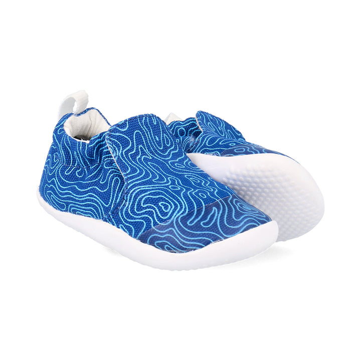 Scarpa Xplorer Scamp organic, Snorkel blue Topographic | Bobux