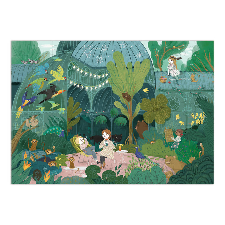 Moulin Roty | Puzzle Nel giardino delle piante Parigi, 100pz