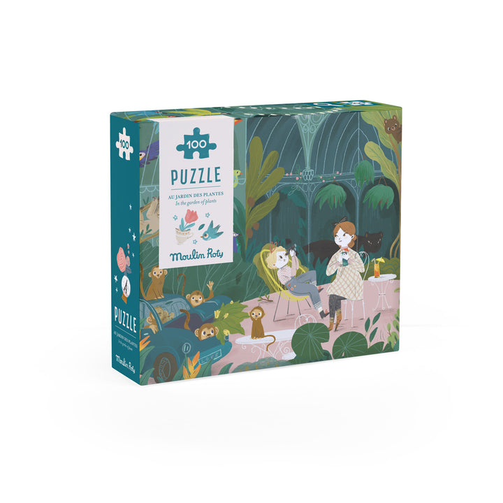 Moulin Roty | Puzzle Nel giardino delle piante Parigi, 100pz