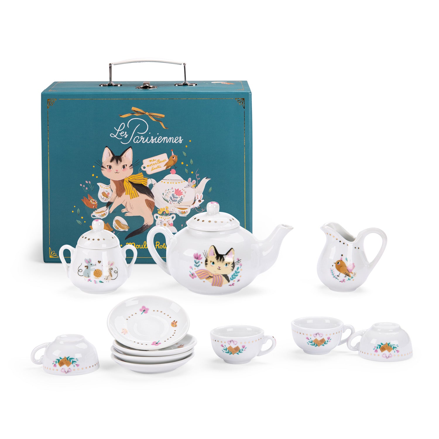 Ceramic tea service case Les Parisiennes