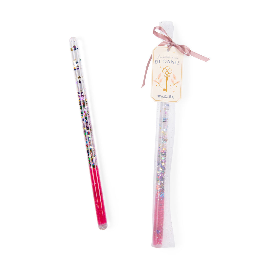 Moulin Roty | Bacchetta magica rosa con gel e stelline