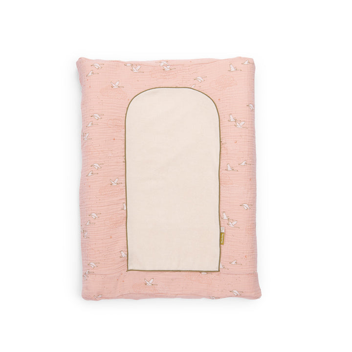 Fasciatoio, materasso e fodera cotone, Rosa cigni | Moulin Roty