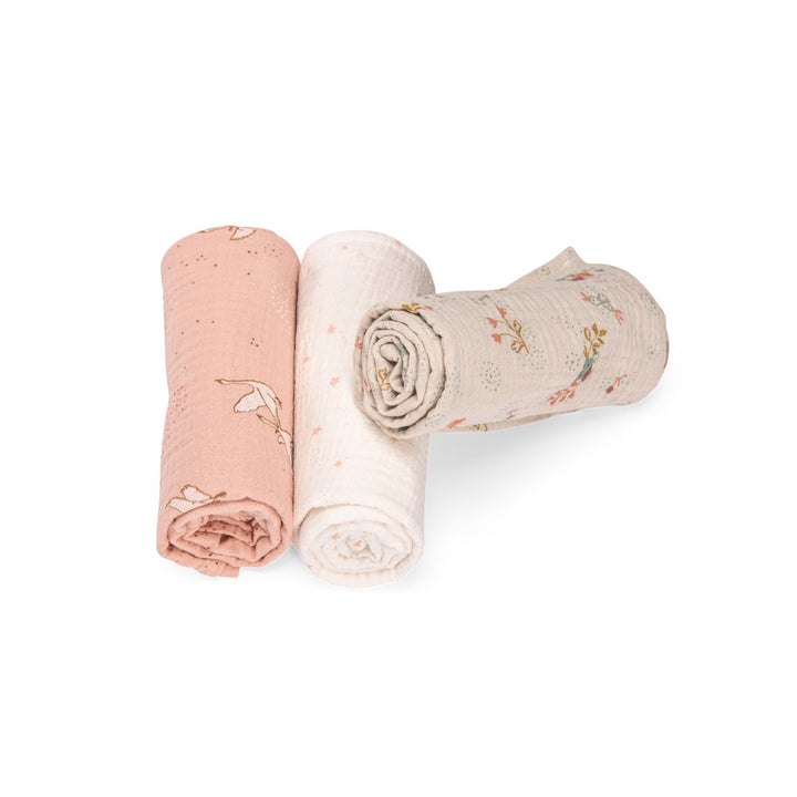 Set of 3 organic cotton muslin covers, La petite école de danse