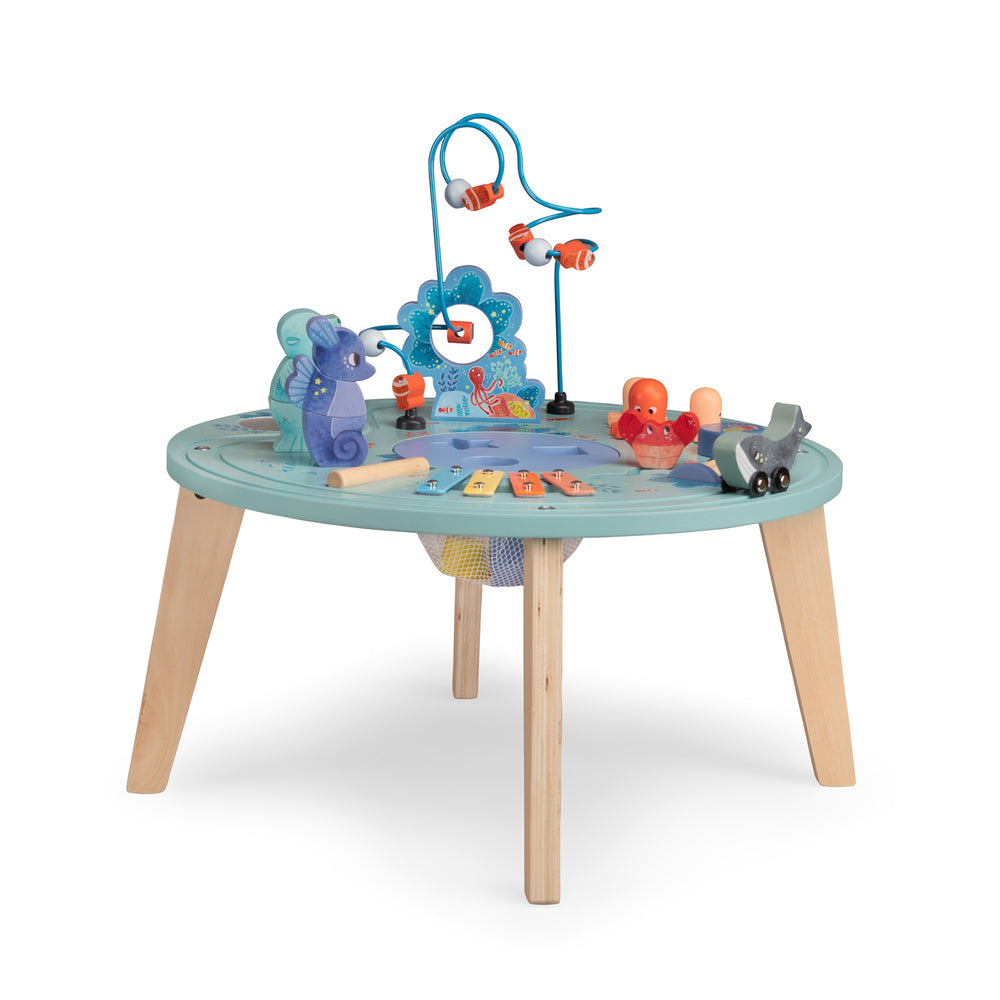 Moulin Roty | Tavolo di attività in legno bambini, Sotto il mare Les Aventures de Paulie 676380