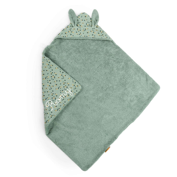 Newborn bath robe, Sage Rabbit