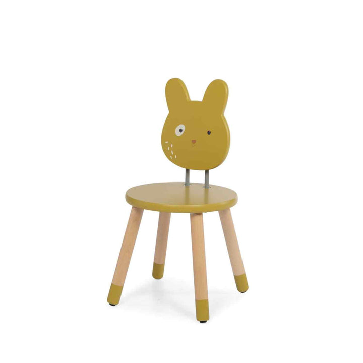 Sedia in legno per bambini, Coniglio ocra