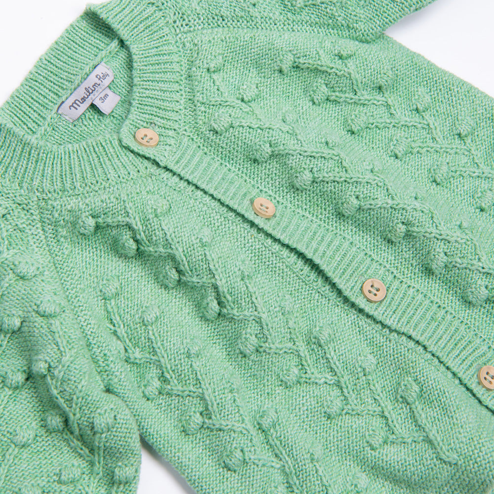 Cardigan in misto lana verde, Joyau | Moulin Roty