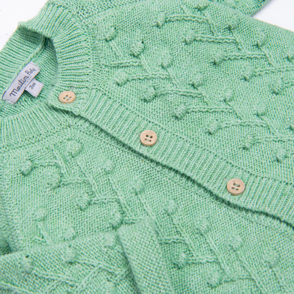 Cardigan in misto lana verde, Joyau | Moulin Roty