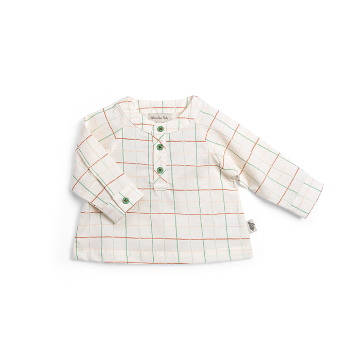 Camicia in cotone bio panna, Johan | Moulin Roty