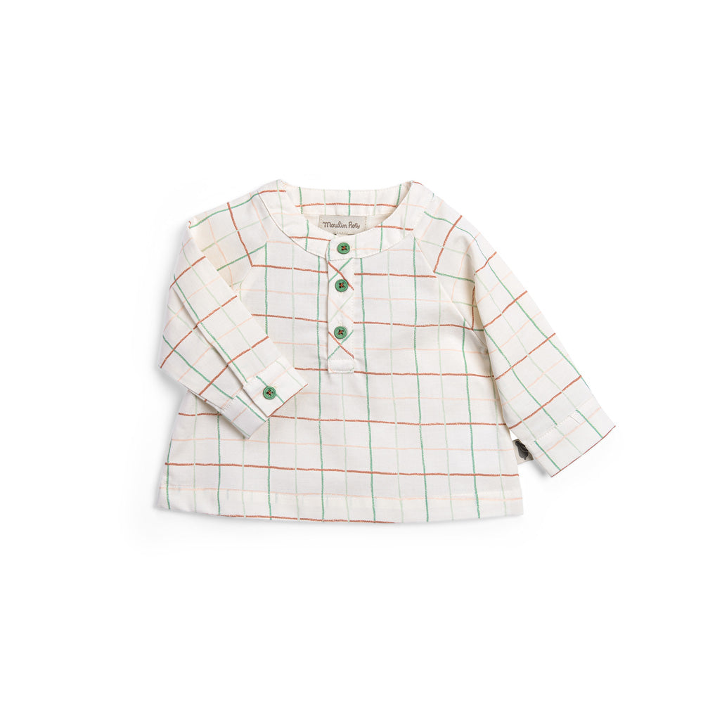 Camicia in cotone bio panna, Johan | Moulin Roty