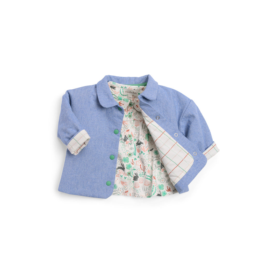 Camicia svasata in cotone bio stampato, Juliette | Moulin Roty