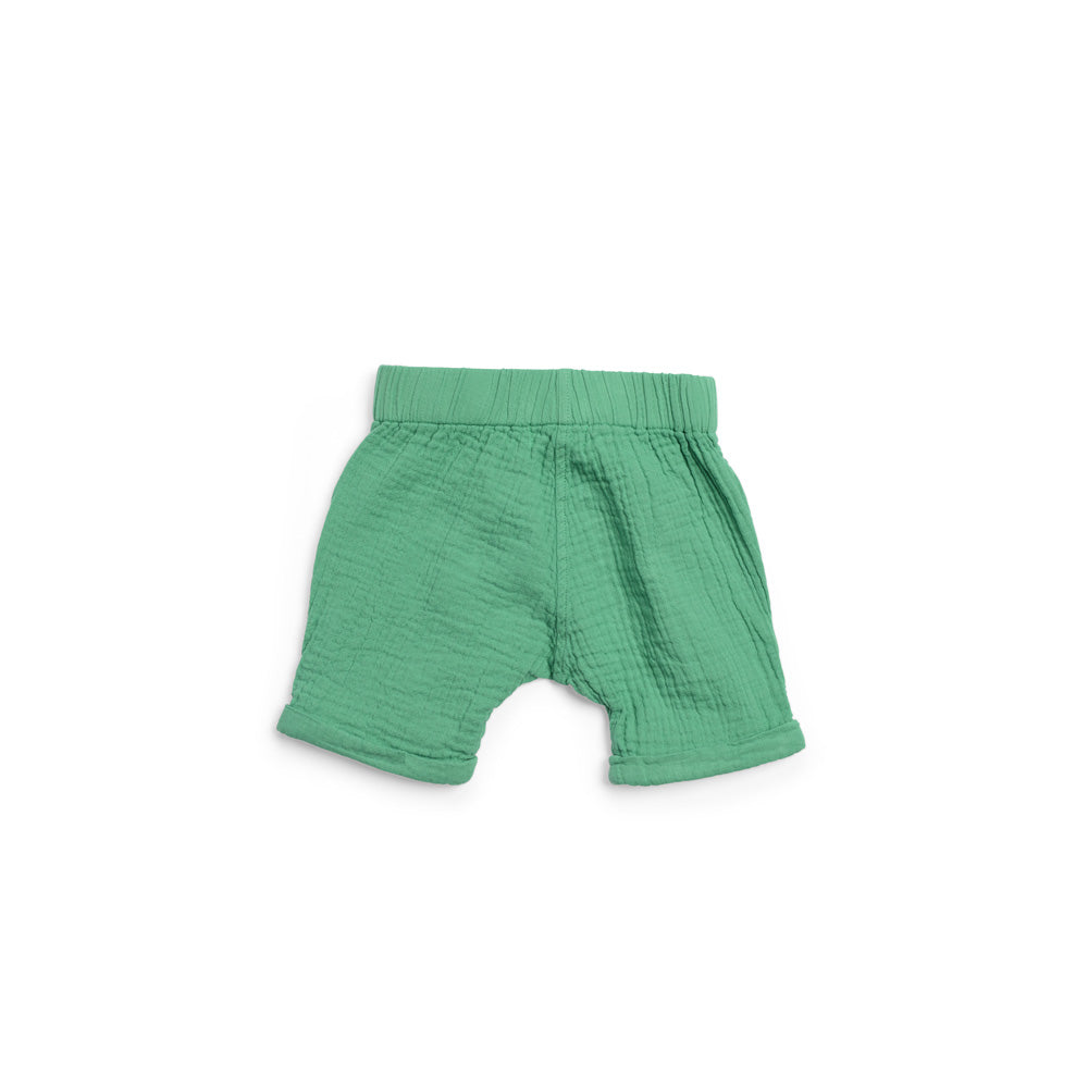 Pantaloncini in mussola di cotone verde, Jill | Moulin Roty